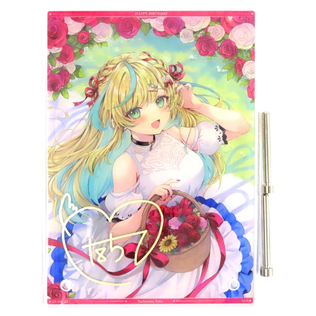 Tachitsute Toto A5 Acrylic Panel Replica Autograph Virtual YouTuber Nijisanji Tachitsute Toto Birthday 2025 Bonus Item Single Item [USED]