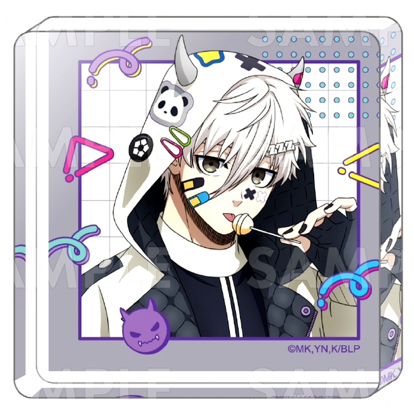 Seishiro Nagi Devi Deco Hoodie Mini Acrylic Block Blue Lock [USED]