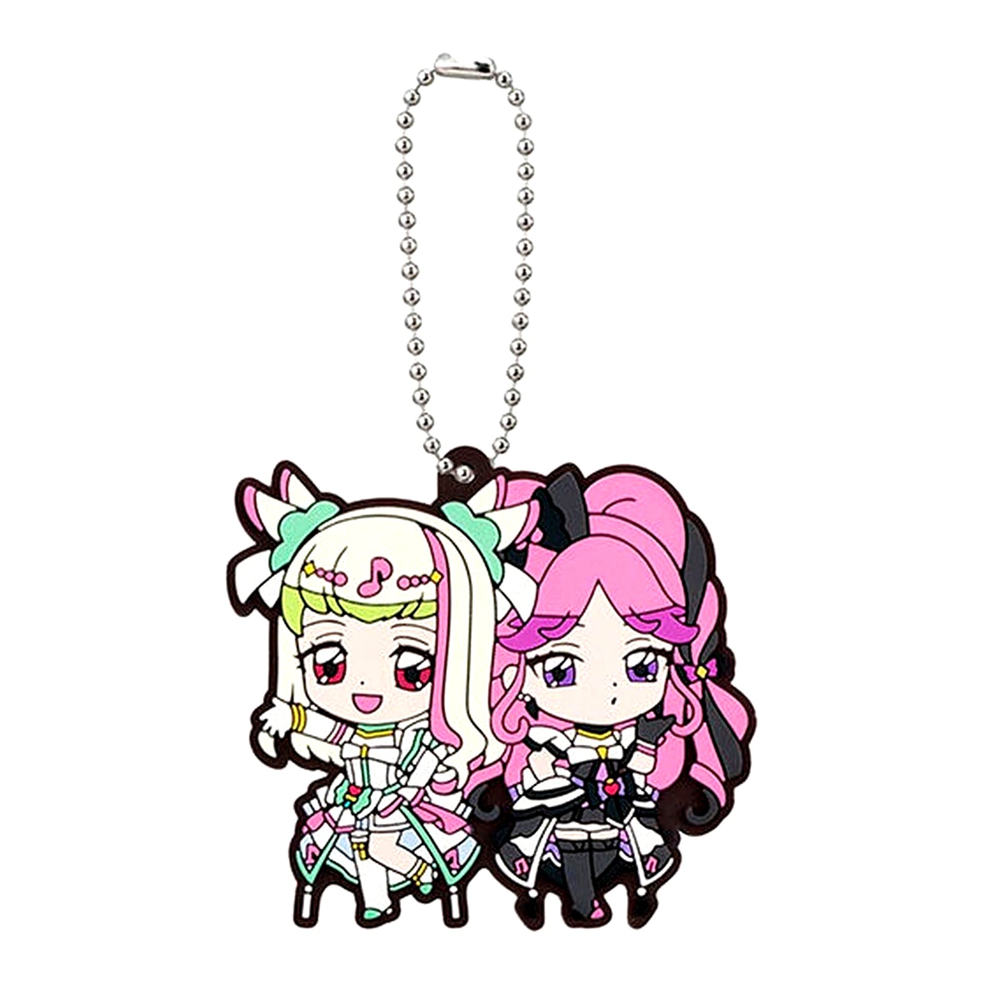 Cure Zukyun & Cure Kiss Kimi to Idol PreCure Capsule Rubber Mascot 2 [USED]
