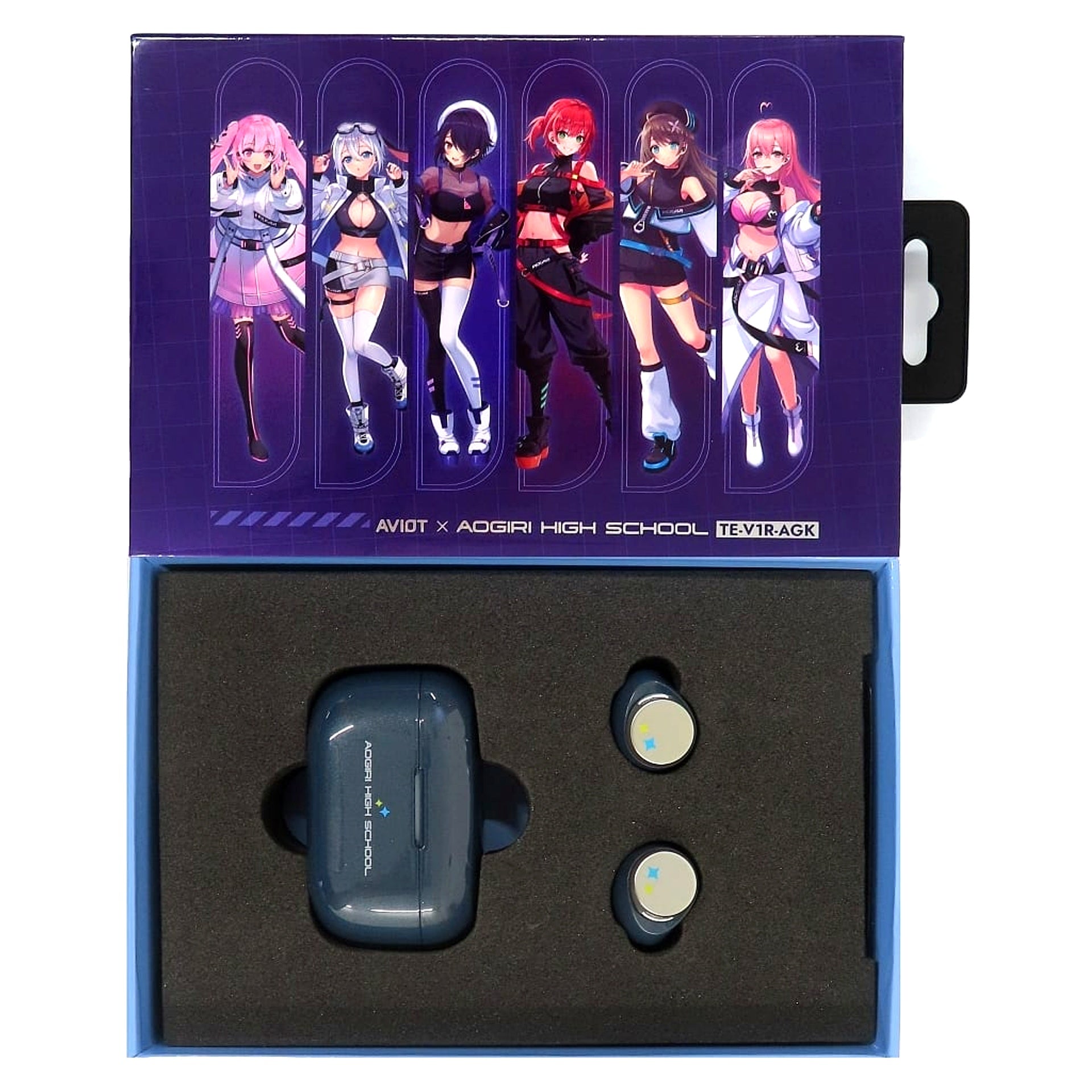 Aogiri High School Collaboration Model Virtual YouTuber Wireless Earbuds TE-V1R-AGK x AVIOT [USED]