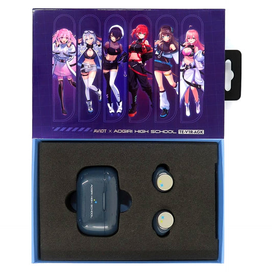 Aogiri High School Collaboration Model Virtual YouTuber Wireless Earbuds TE-V1R-AGK x AVIOT [USED]