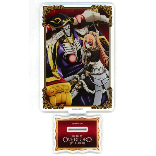 Ainz & Shizu Delta Anime Illustration Overlord The Sacred Kingdom Movie Blu-ray Limited Edition Animate Limited Set Acrylic Stand Bundle Bonus [USED]