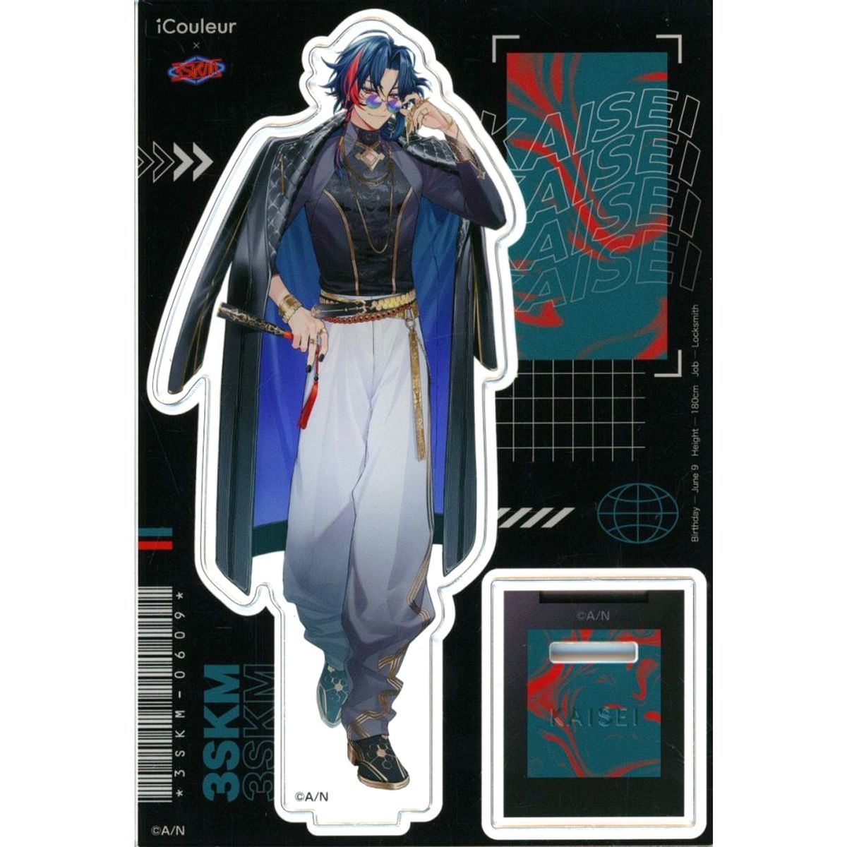 Kaisei Acrylic Stand Virtual YouTuber Nijisanji 3SKM x iCouleur [USED]