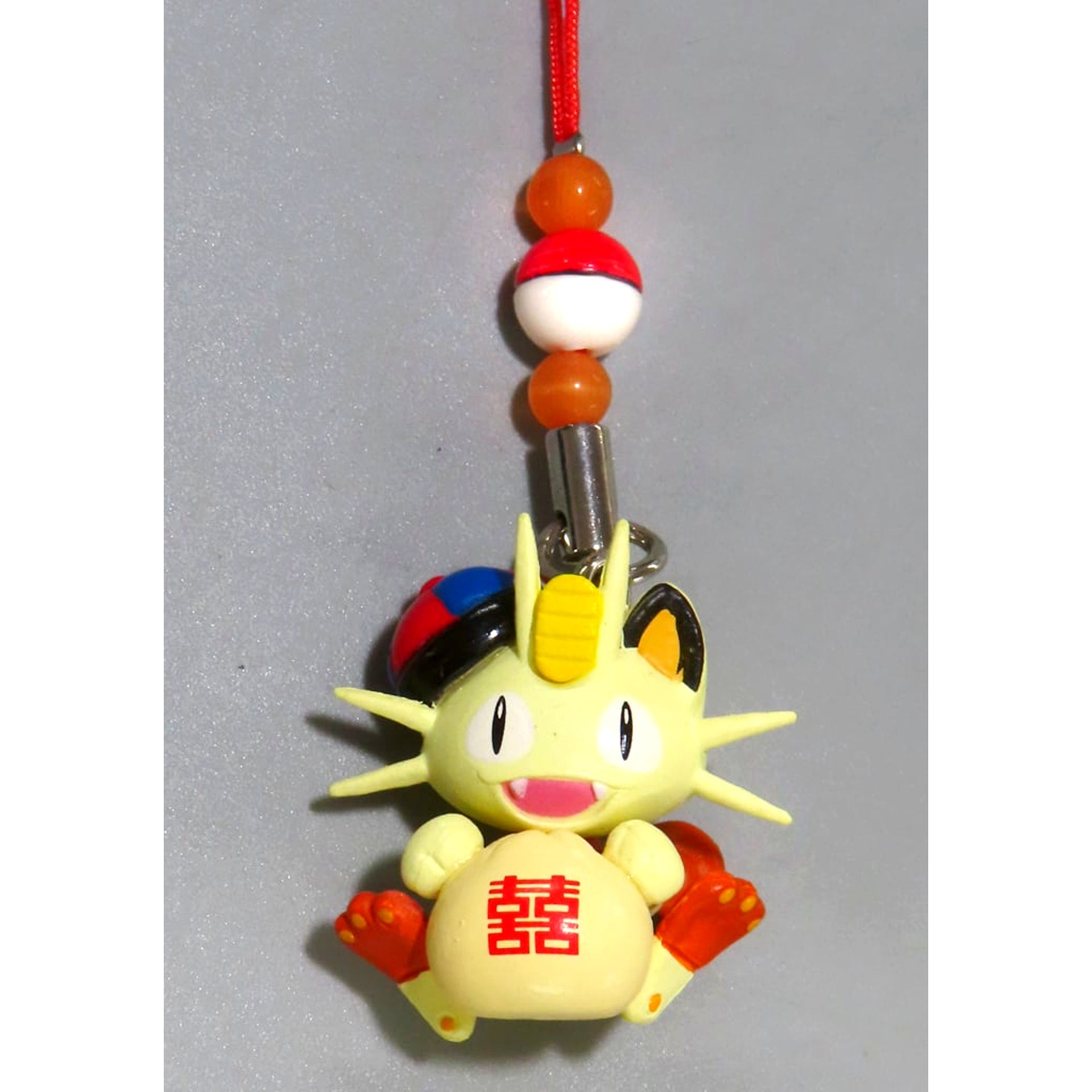 Meowth Chinatown Pokemon Regional Beads Strap Yokohama Ltd [USED]