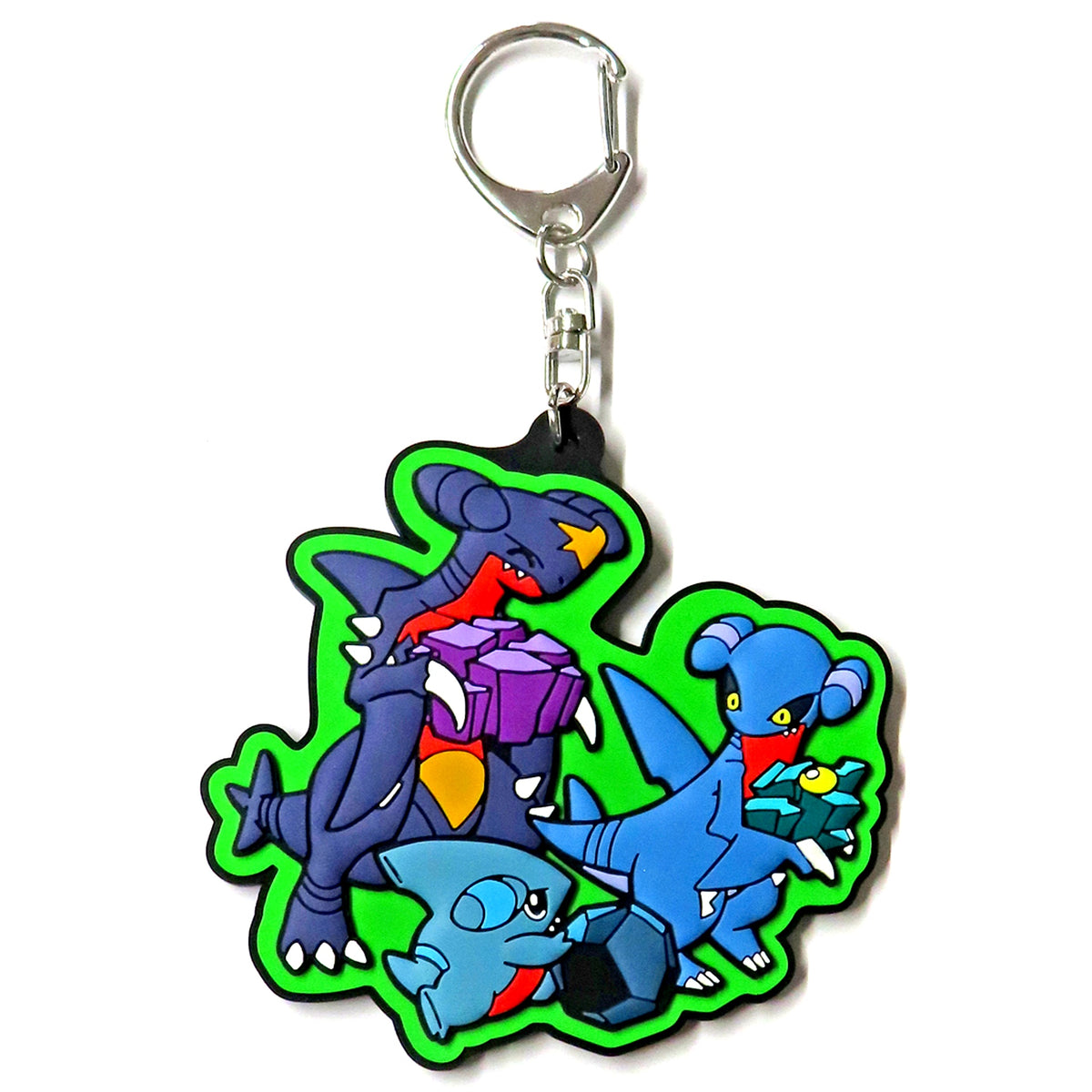 Garchomp & Gabite & Gible 3 Pokemon Rubber Keychain Collection Cave Dweller Pokemon Center Limited [USED]