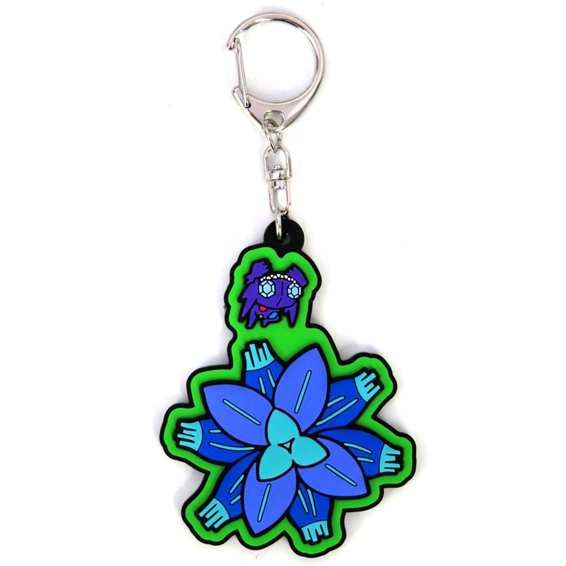 Glimmora and Sableye Pokemon Rubber Keychain Collection Cave Dweller Pokemon Center Ltd [USED]