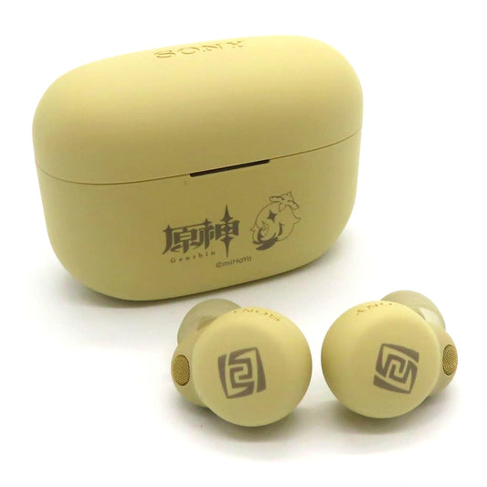 Genshin Impact Element Symbol Right Geo/Left Geo Wireless Noise Cancelling Stereo Headset WF-LS900N/GI Ecru Sony Collaboration Model Made-to-Order Limited [USED]