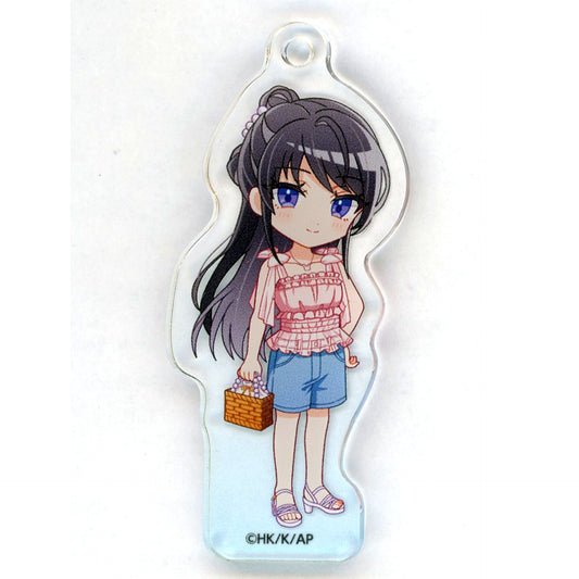 Mai Sakurajima Summer Outing Mini Acrylic Keychain Kujibikido Rascal Does Not Dream of Santa Claus Online Kuji Prize C-5 [USED]