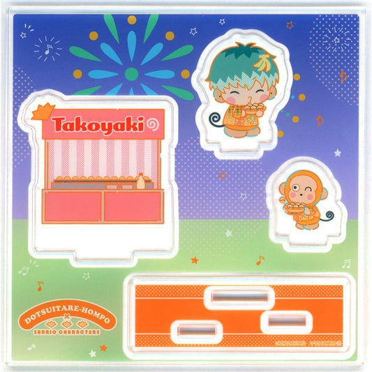 Sasara Nurude x Monkichi Acrylic Stand Plate Hypnosis Mic Sanrio Nakayoku Edit Summer Festival [USED]