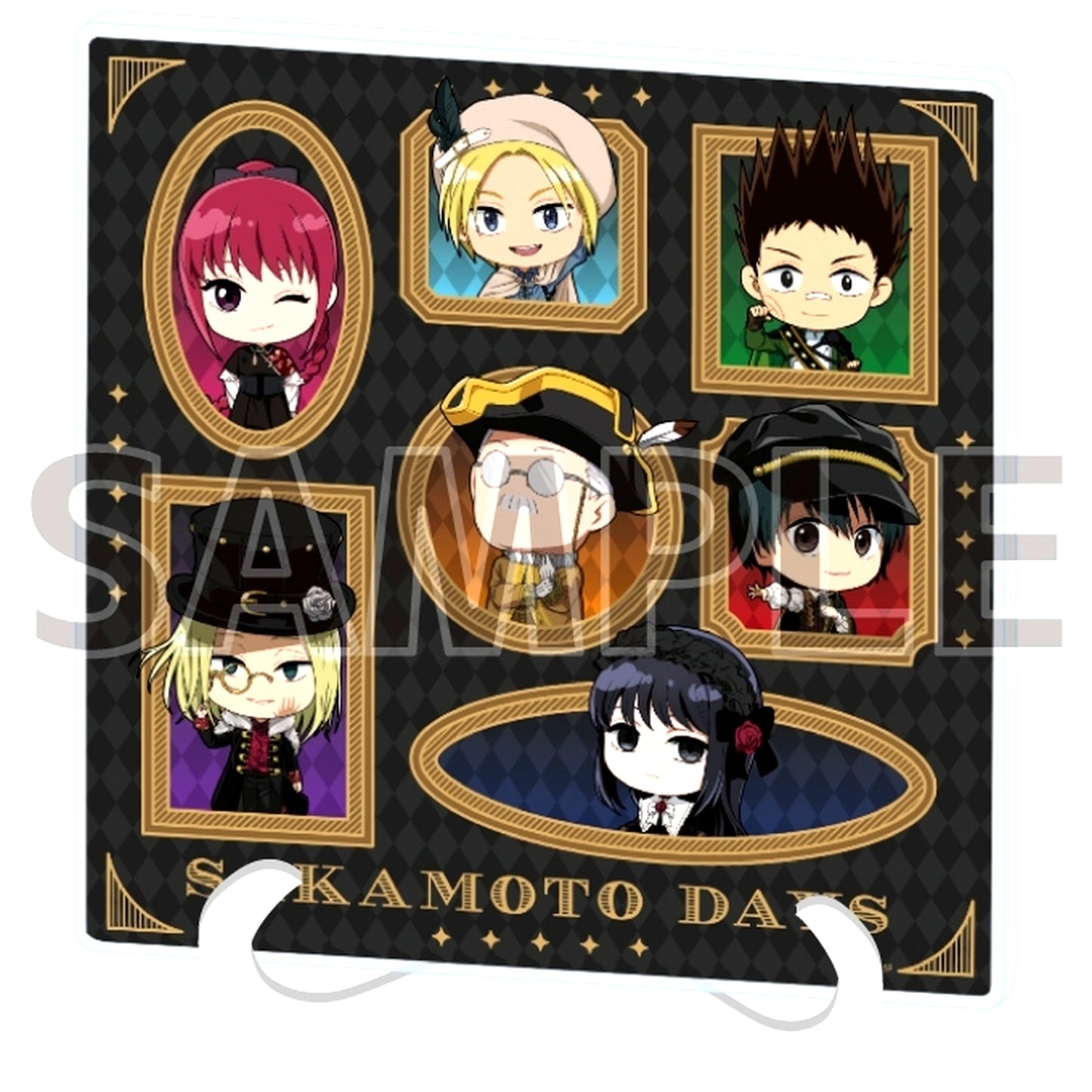 Group Gothic Style Ver. Mini Character Illustration Acrylic Art Board Sakamoto Days [USED]