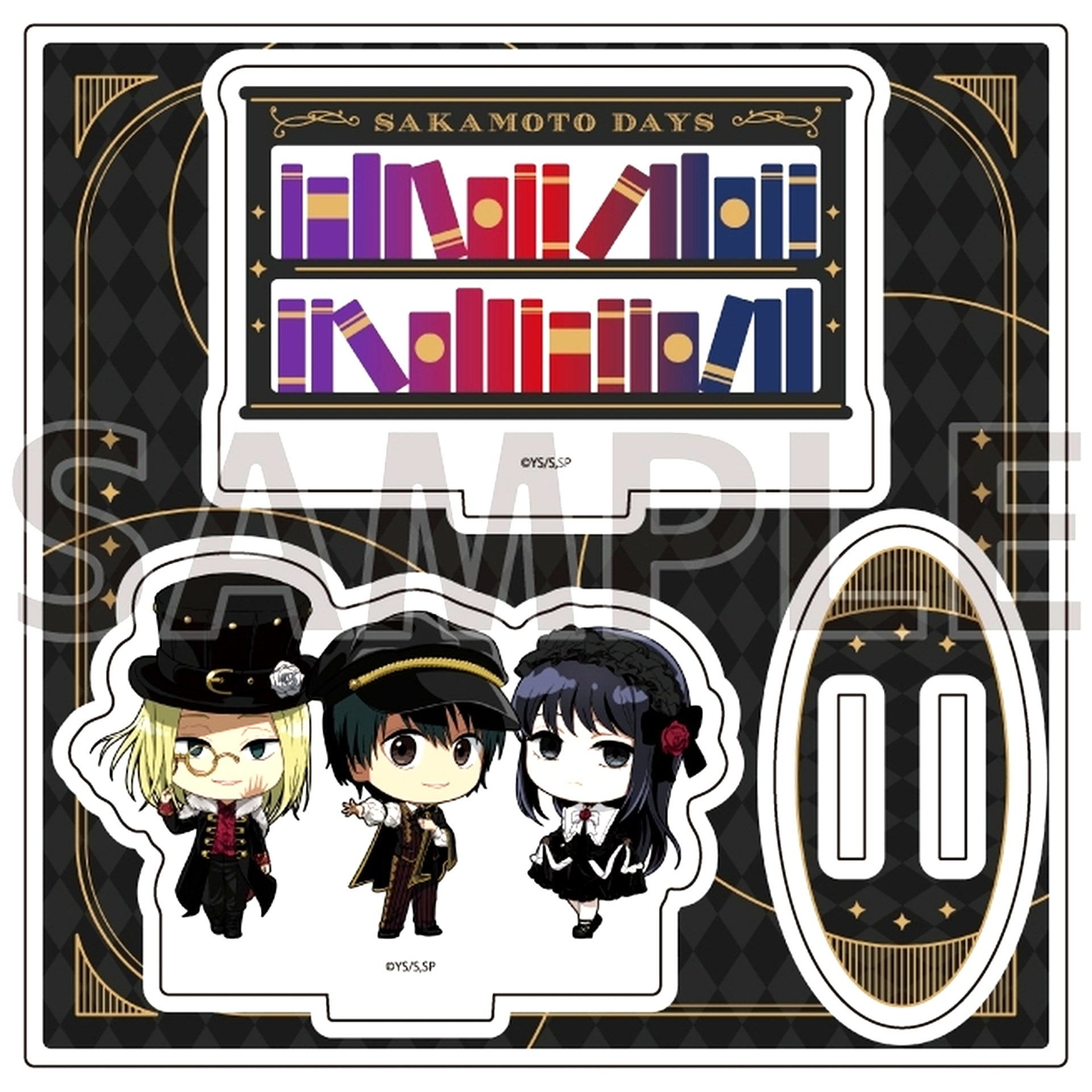03. Nagumo Shishiba Osaragi SAKAMOTO DAYS Mini Character Illustration Acrylic Stand Plate Gothic Style Ver. [USED]