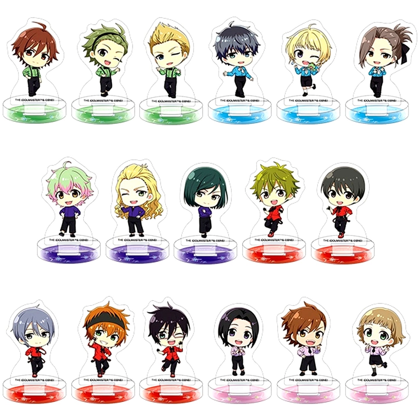 Set of 17 The Idolmaster SideM Miniature Acrylic Stand Collection Summer Market A BOX [USED]