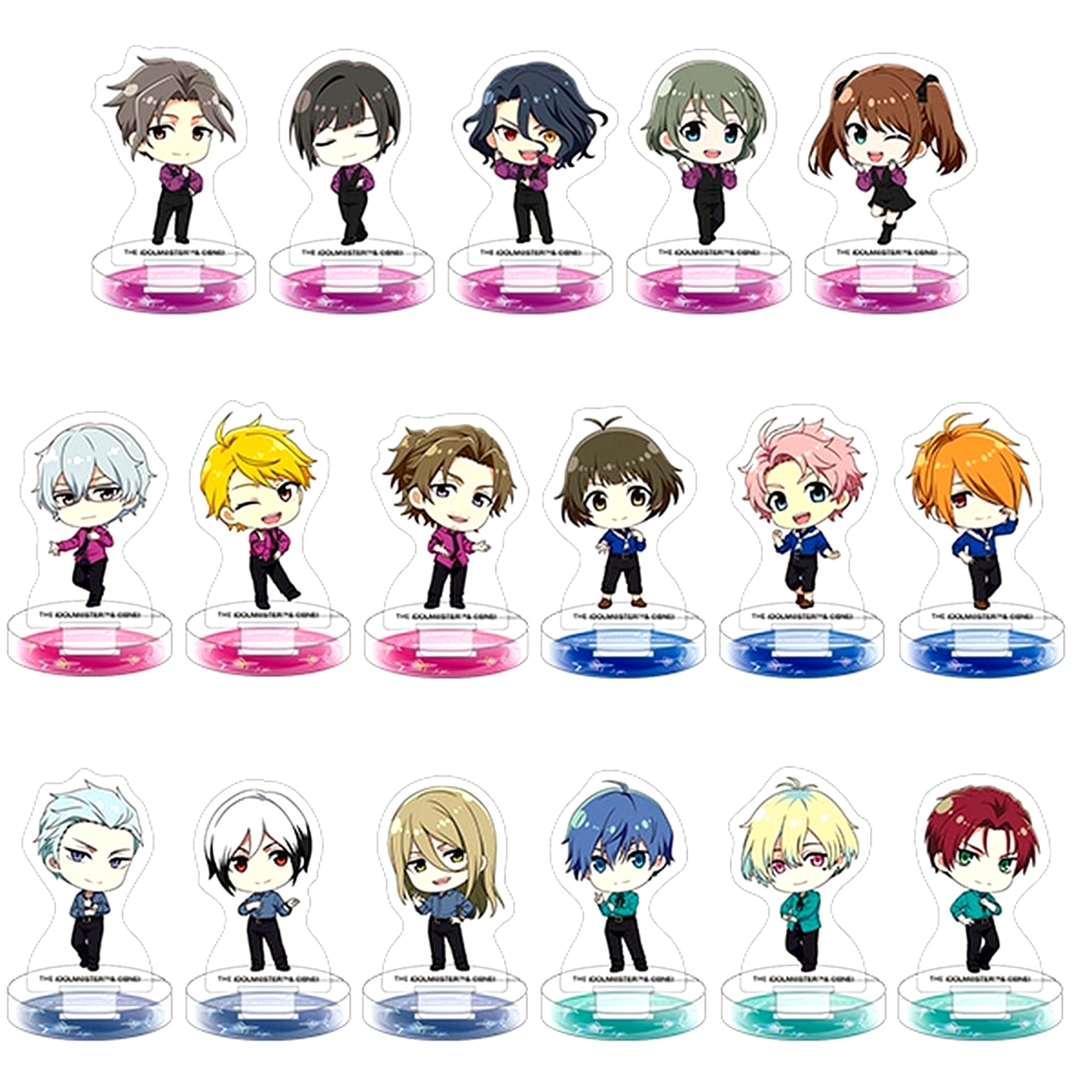 Set of 17 The Idolmaster SideM Miniature Acrylic Stand Collection Summer Market B BOX [USED]