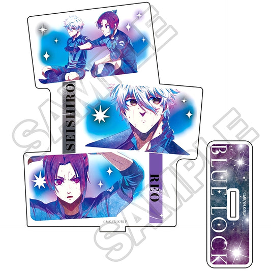 Seishiro Nagi & Reo Mikage Galaxy Art Acrylic Stand 3 pieces Blue Lock [USED]