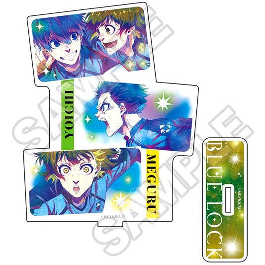 Yoichi Isagi & Meguru Bachira Blue Lock Galaxy Art Acrylic Stand 3 pieces [USED]