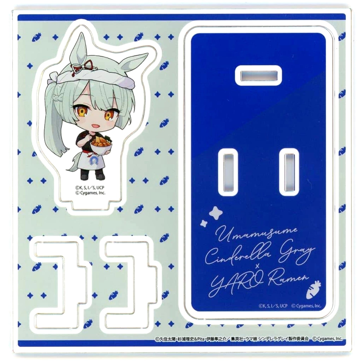 Fujimasa March Umamusume: Cinderella Gray x Yaro Ramen Ramen Shop Ver Chibi Character Illustration Acrylic Stand Plate No.02 [USED]