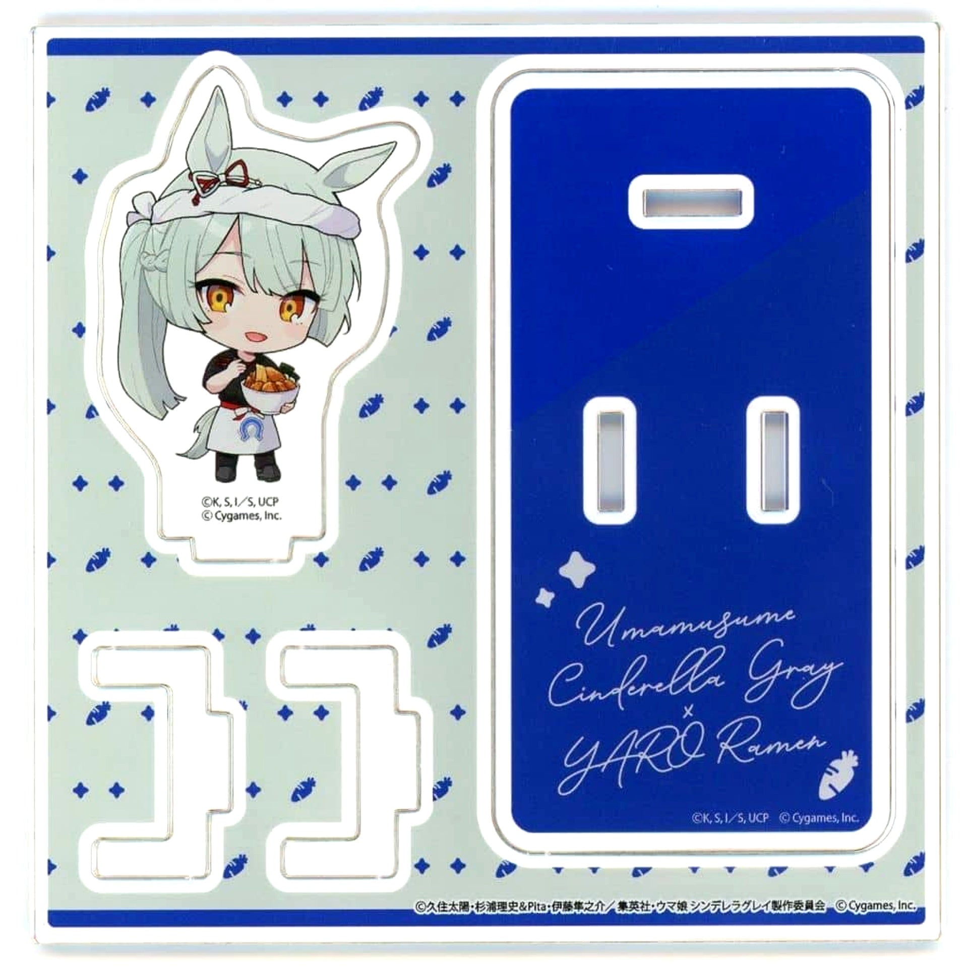 Fujimasa March Umamusume: Cinderella Gray x Yaro Ramen Ramen Shop Ver Chibi Character Illustration Acrylic Stand Plate No.02 [USED]