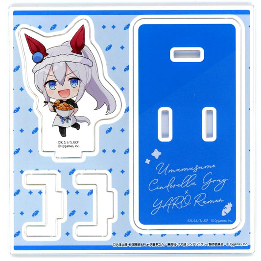 Tamamo Cross 03. Ramen Shop Ver. Mini Character Illustration Acrylic Stand Plate Uma Musume Cinderella Gray x Yarou Ramen [USED]