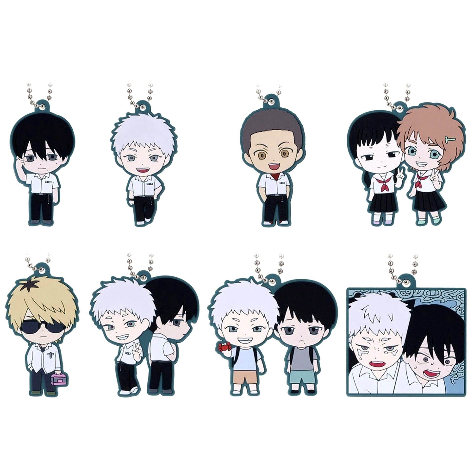 Set of 8 The Summer Hikaru Died Capsule Rubber Mascot [USED]
