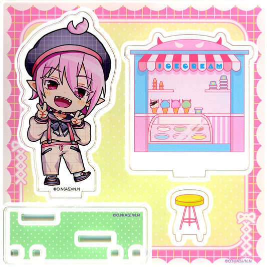 Asmodeus Alice Daikichi-2 Welcome to Demon School! Iruma-kun Check Sailor Style Acrylic Diorama Marukuji [USED]