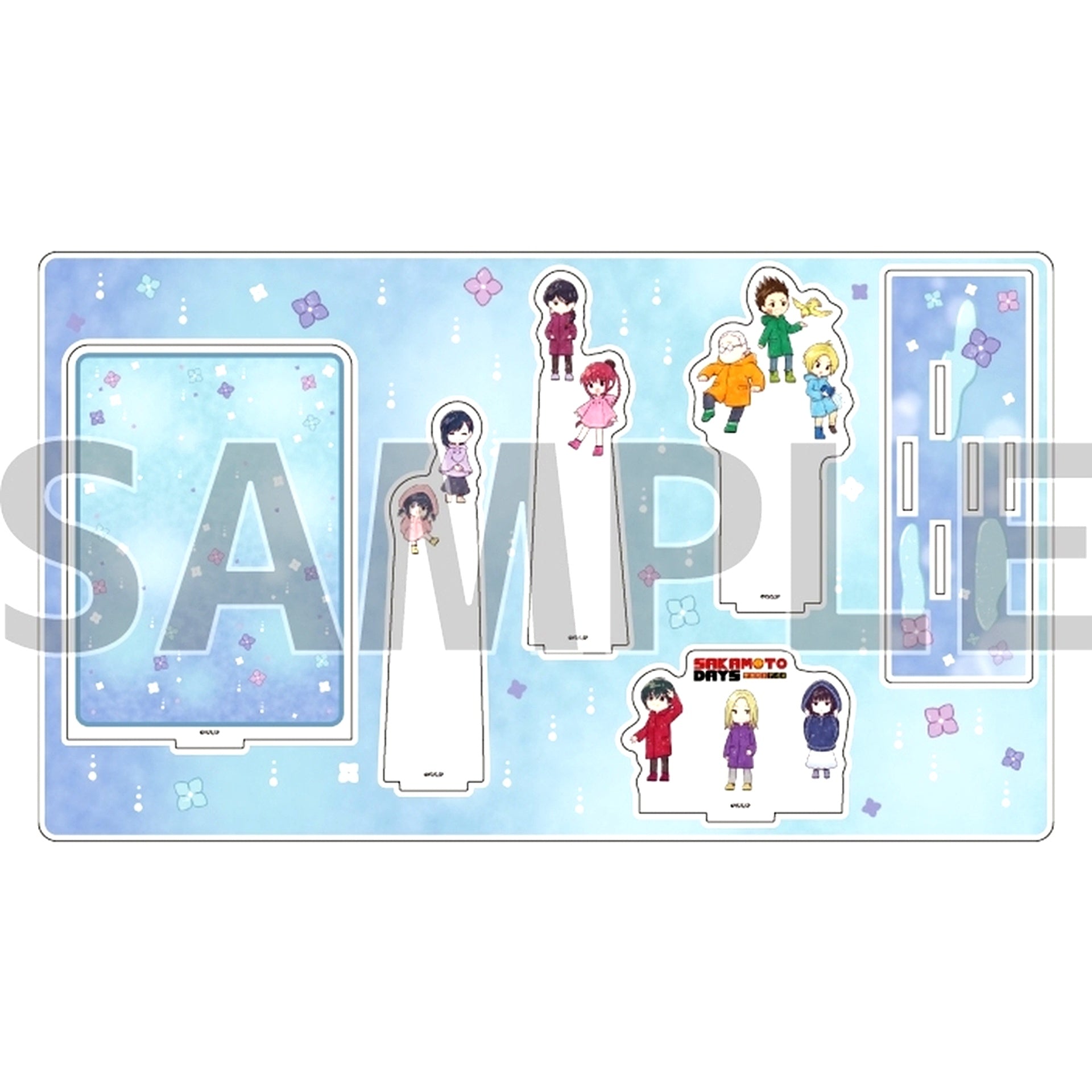 04. Group Rainy Season Ver. GraffArt Illustration Premium Acrylic Diorama Plate Sakamoto Days [USED]