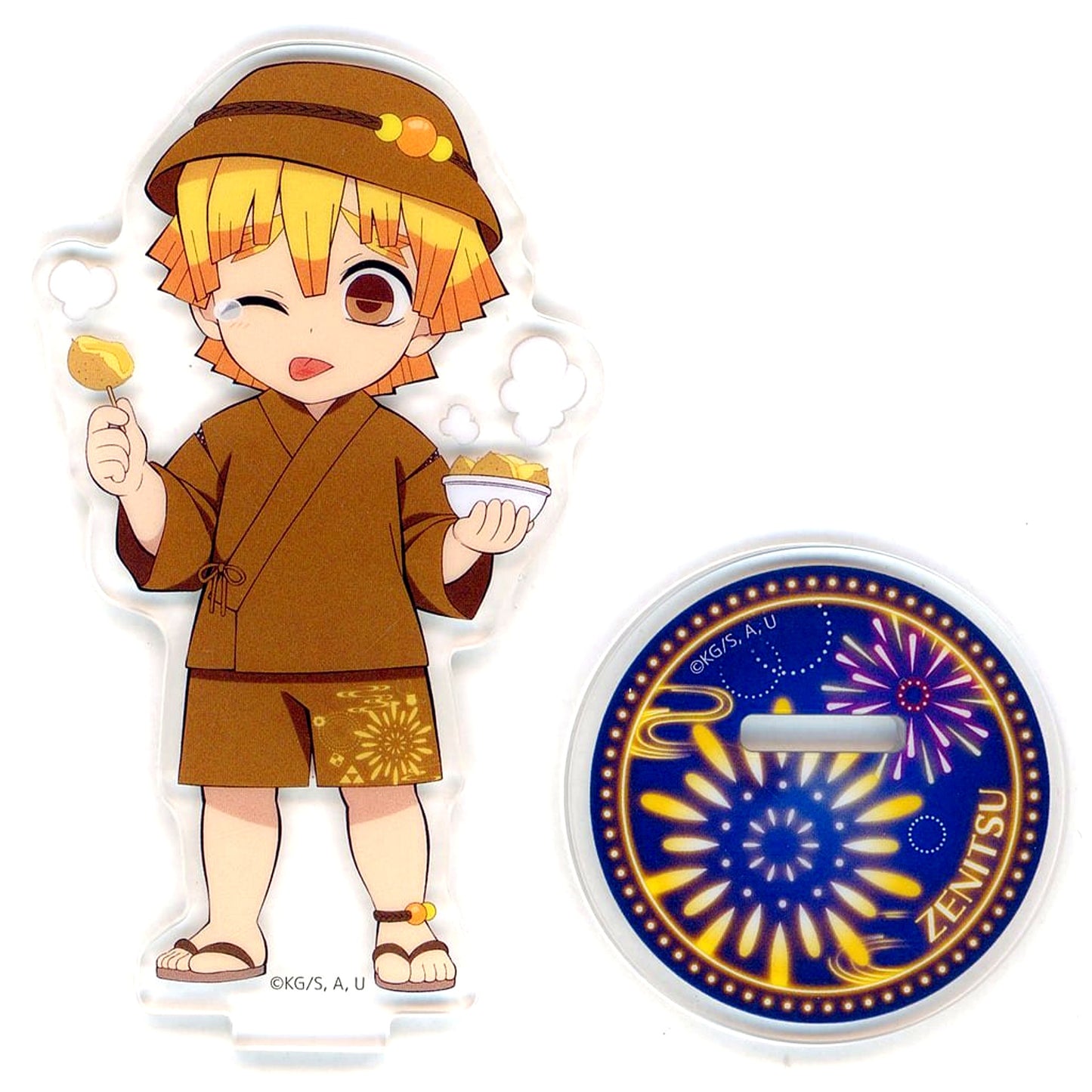 Zenitsu Agatsuma Demon Slayer: Kimetsu no Yaiba Fireworks Festival 2025 in ufotable Cafe Machi Asobi CAFE ufotable DINING Early Term Random Acrylic Stand [USED]