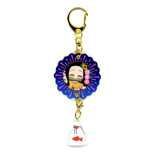 Nezuko Kamado Demon Slayer Kimetsu no Yaiba Fireworks Festival 2025 ufotable Cafe Dining Phosphorescent Acrylic Charm [USED]