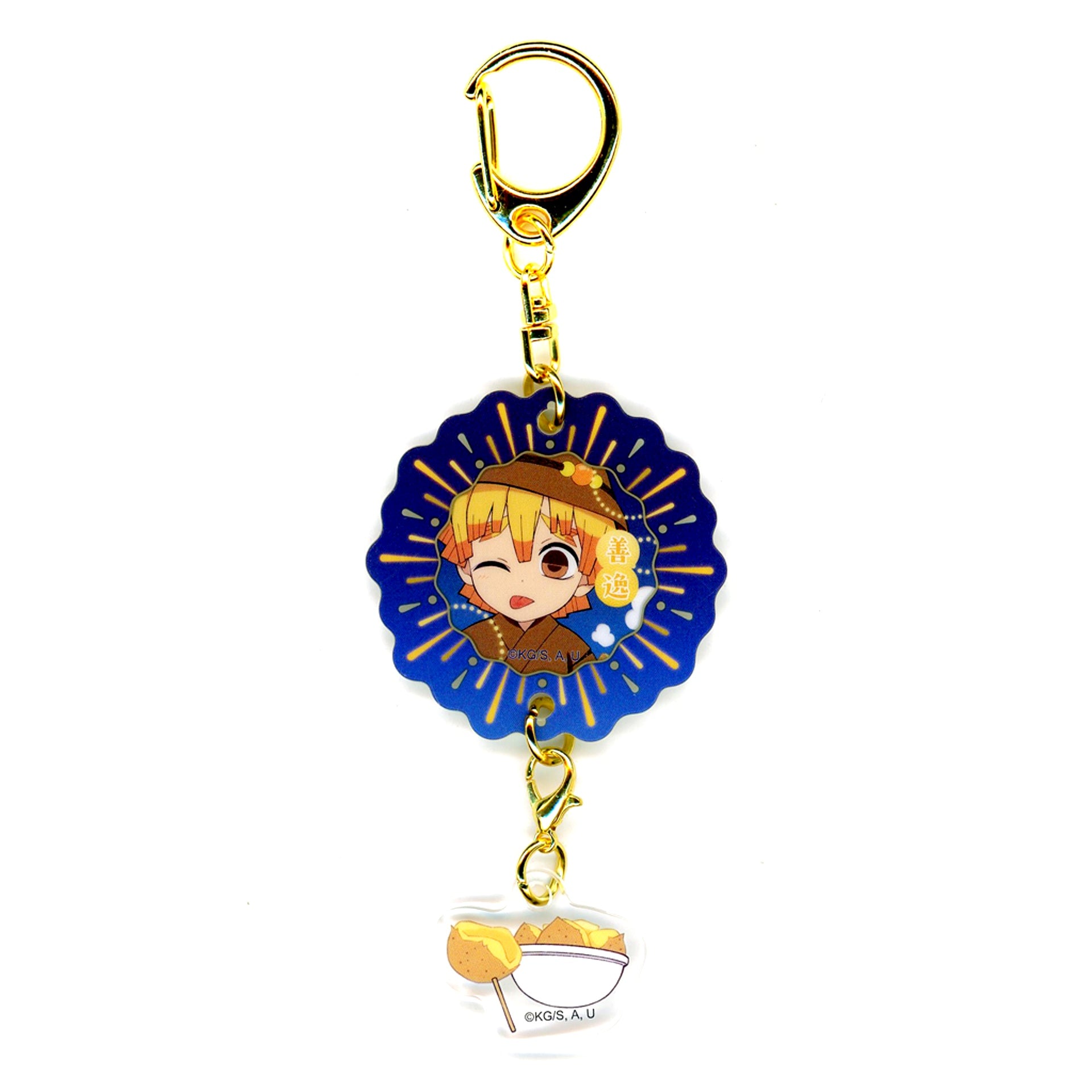 Zenitsu Agatsuma Demon Slayer Kimetsu no Yaiba Fireworks Festival 2025 ufotable Cafe Dining Phosphorescent Acrylic Charm [USED]