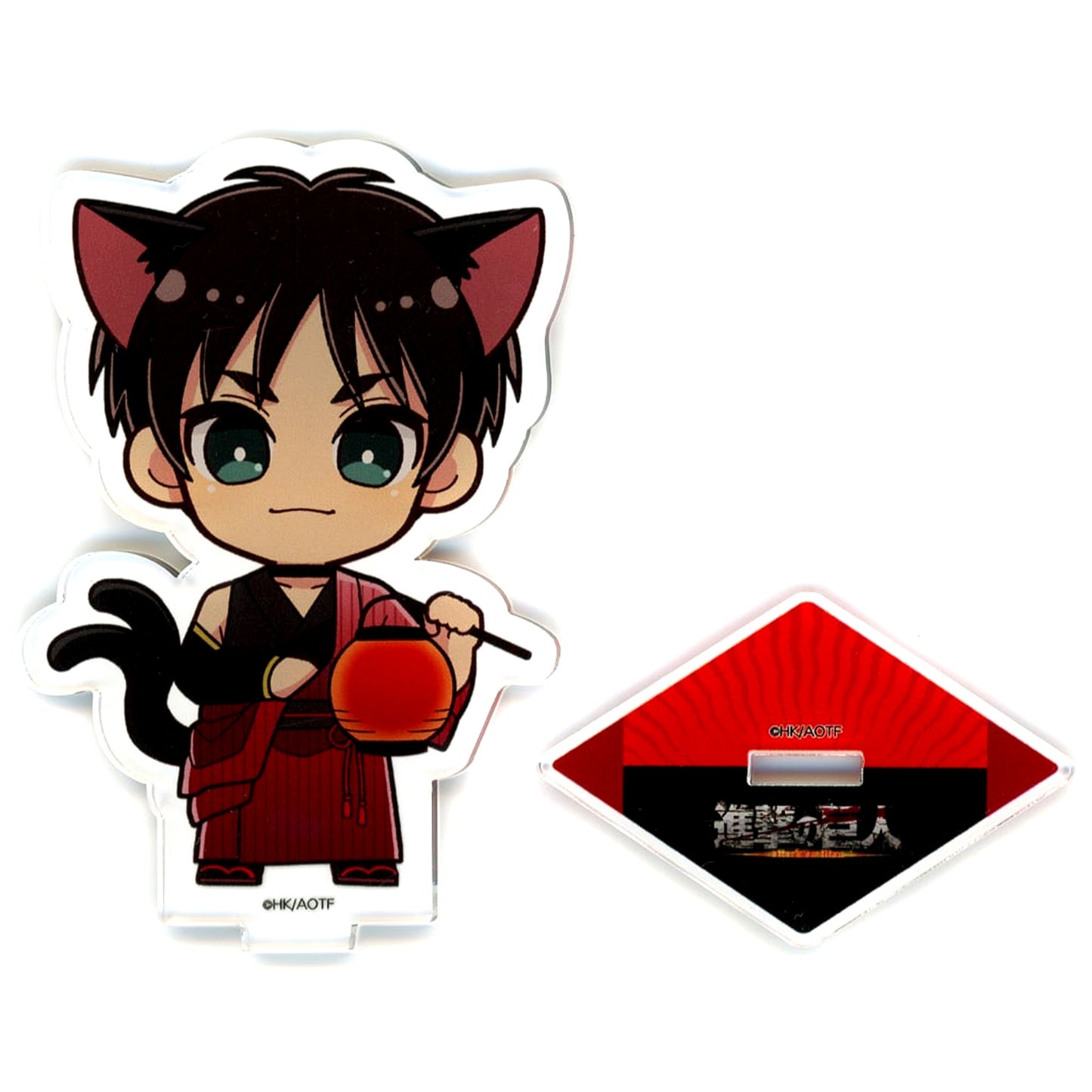 Eren Yeager Mini Char Acrylic Stand Attack on Titan x PRINCESS CAFE Ayakashi Cafe [USED]