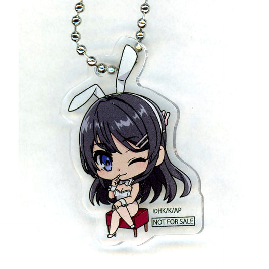 Mai Sakurajima Mini Character Acrylic Charm Bonus for Rascal Does Not Dream Series Mai Sakurajima Bunny Ver. Pre-painted Figure Aniplex Online Purchase Bonus Item [USED]