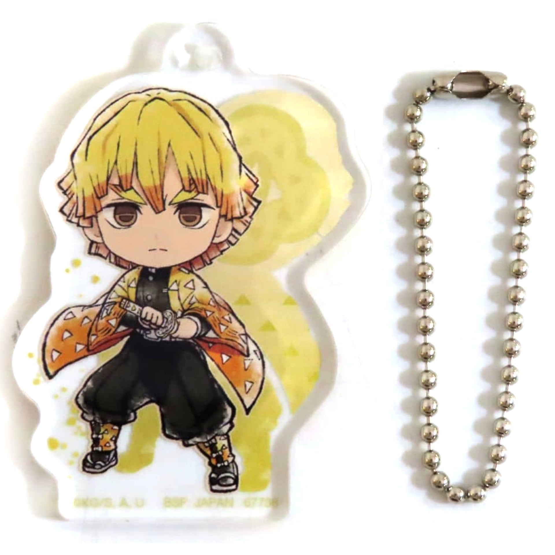 Demon Slayer: Kimetsu no Yaiba Zenitsu Agatsuma Ichiban Kuji Upper Rank 3 Kyunchara Acrylic Charm Prize G Charm [USED]