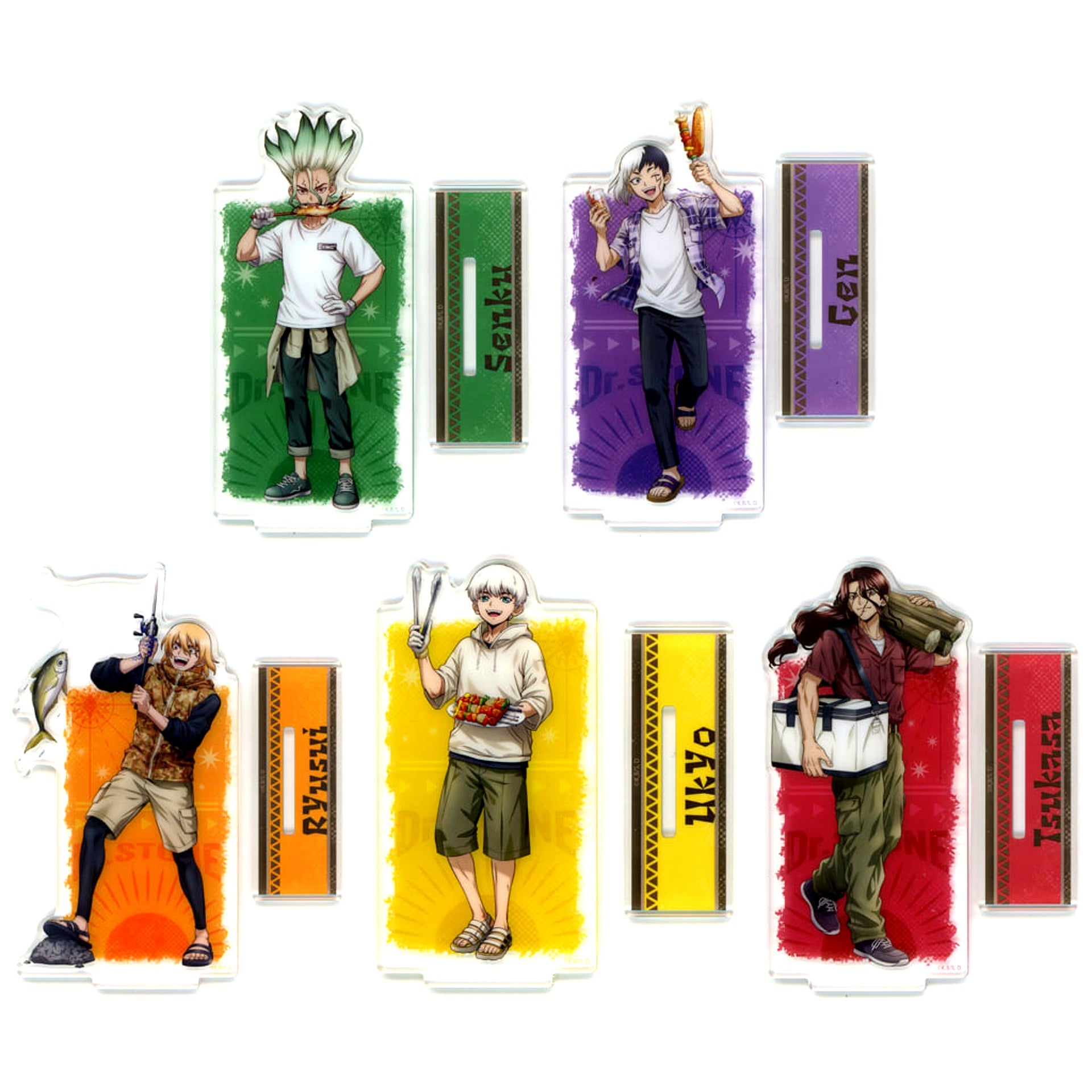 Dr.STONE Acrylic Stand Petit Kuji BBQ Prize A Set of 5 [USED]