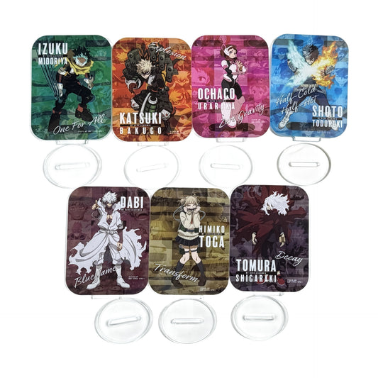 Set of 7 Ichiban Kuji My Hero Academia Sohansuru Omoi G Prize Acrylic Stand [USED]