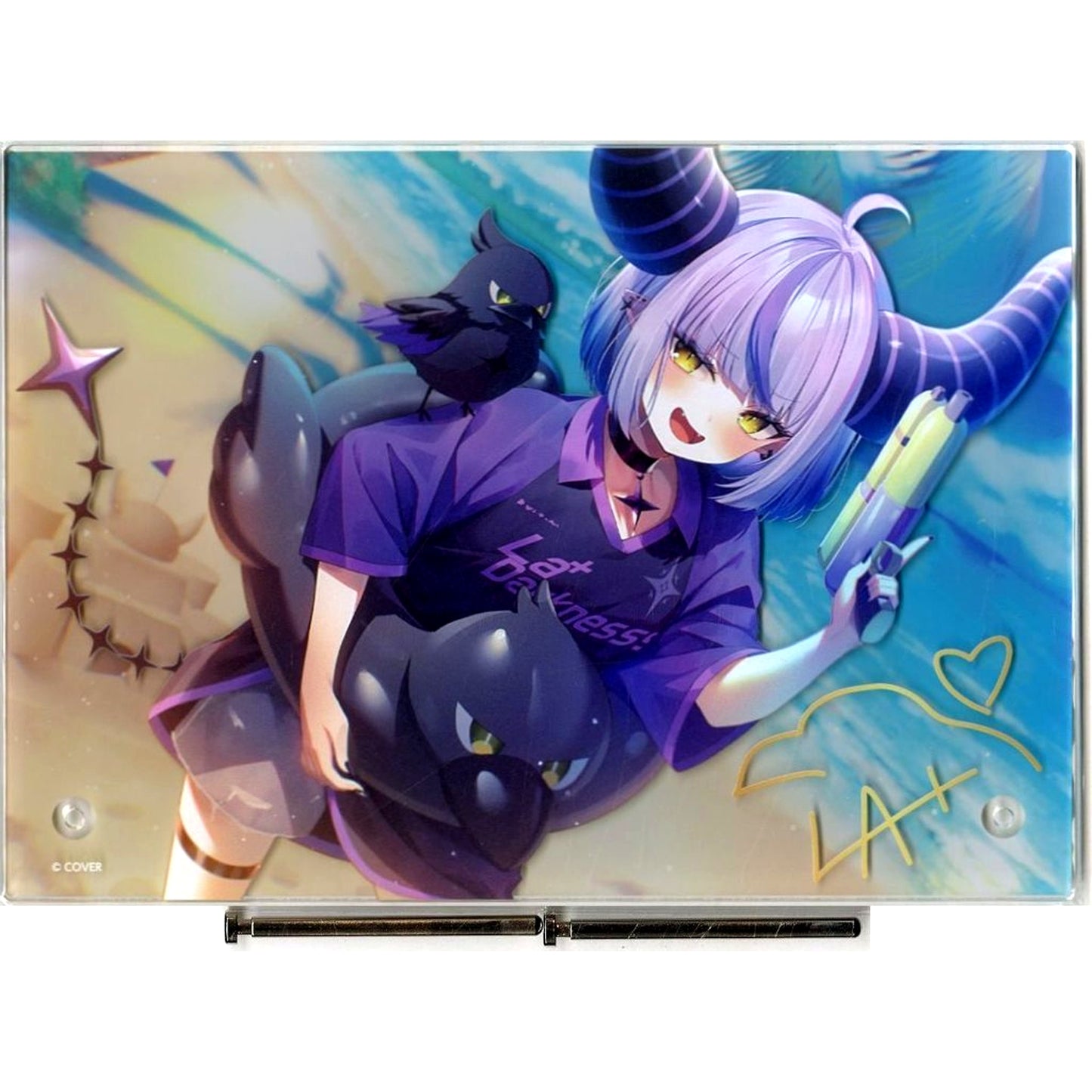La+ Darknesss Acrylic Stand Panel Virtual YouTuber Hololive x Lawson [USED]