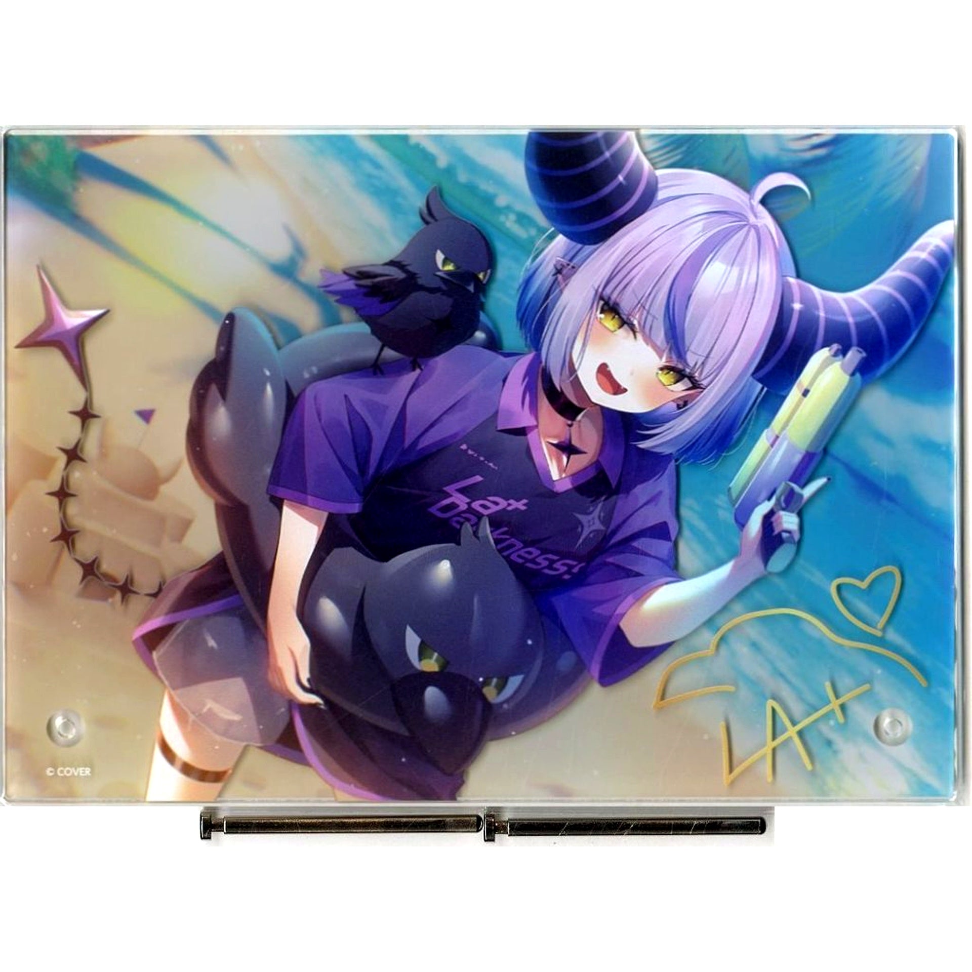 La+ Darknesss Acrylic Stand Panel Virtual YouTuber Hololive x Lawson [USED]