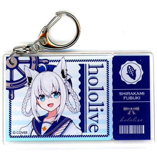 Shirakami Fubuki Virtual YouTuber Hololive Acrylic Keychain Lawson [USED]