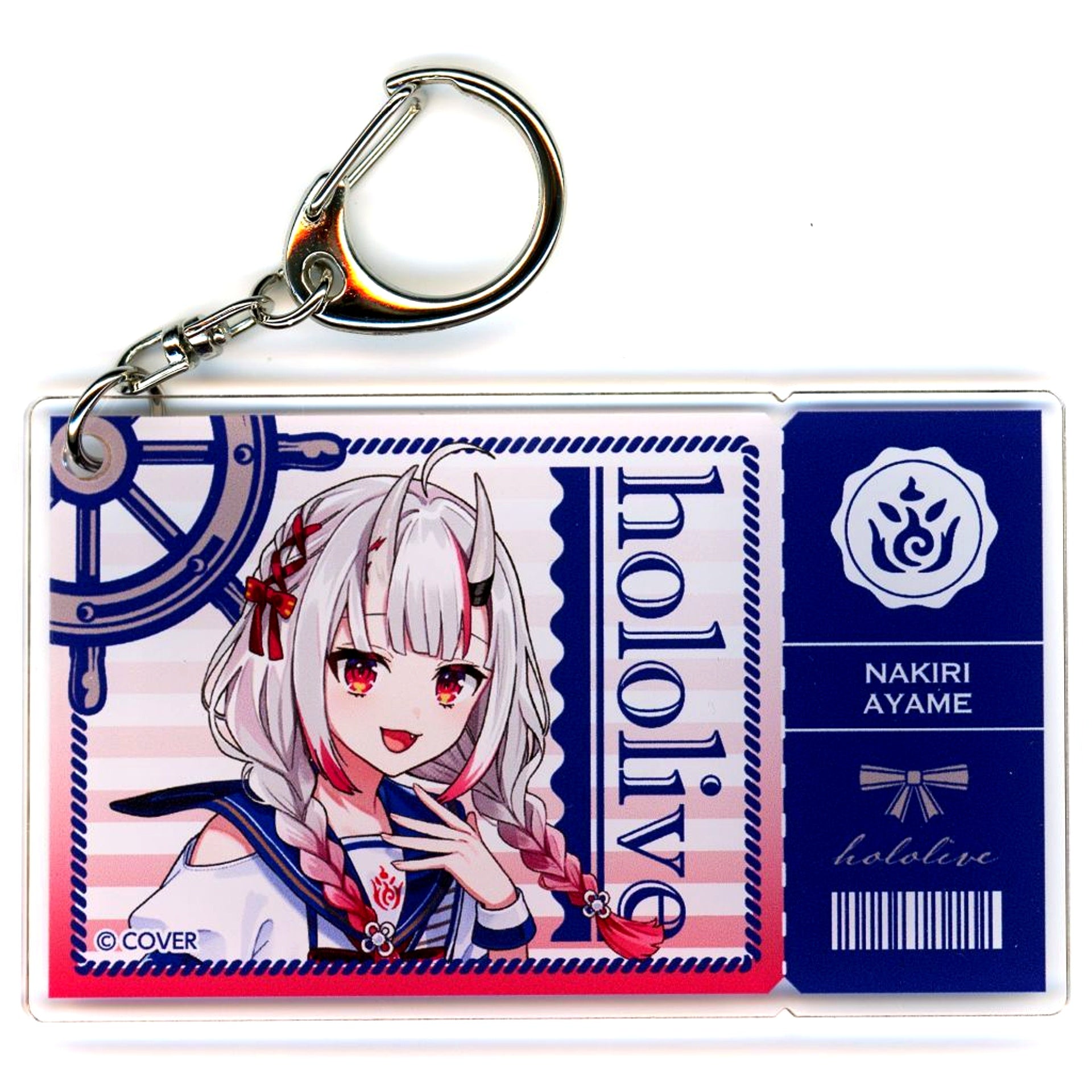 Nakiri Ayame Virtual YouTuber Hololive x Lawson Acrylic Keychain [USED]
