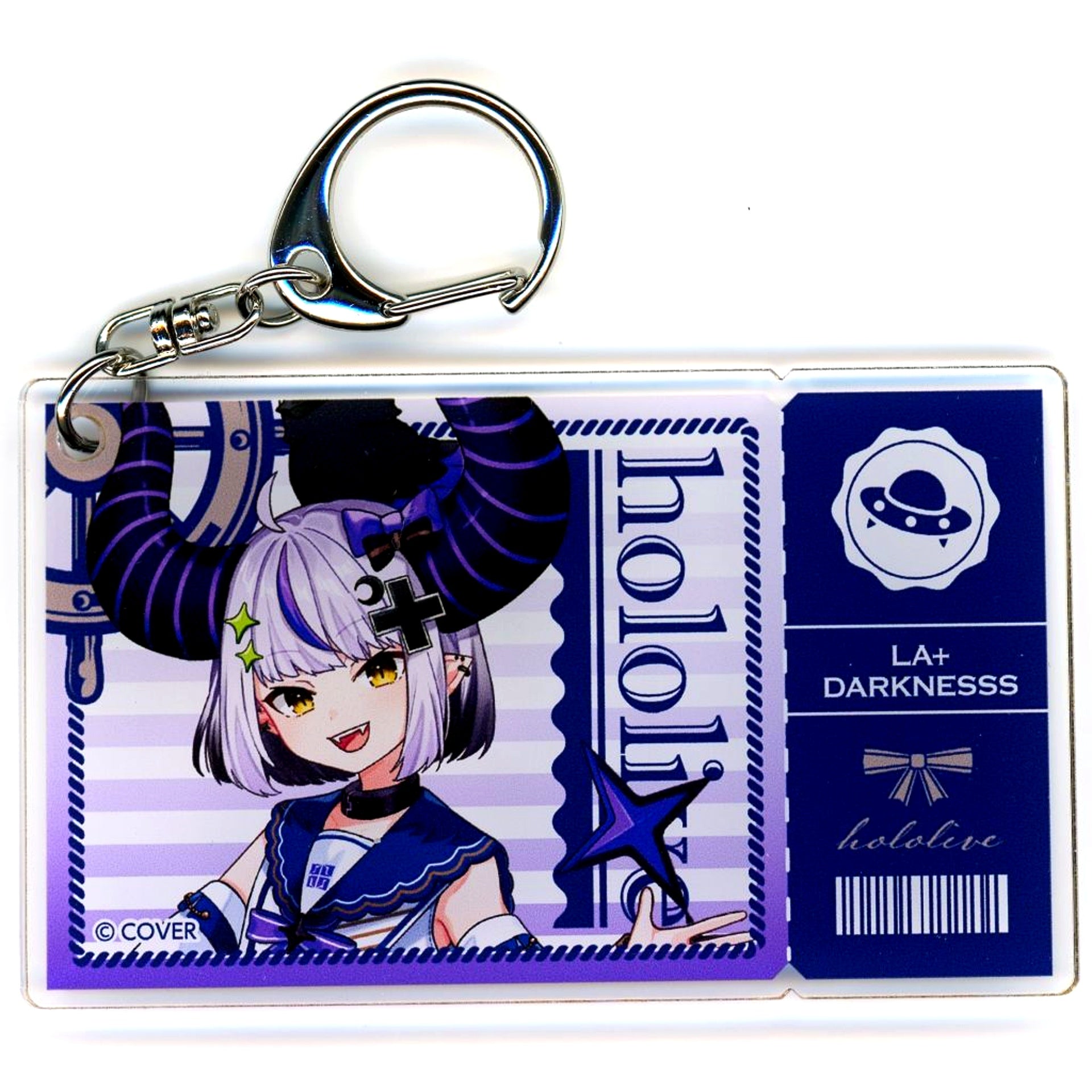La+ Darknesss Virtual YouTuber Hololive Acrylic Keychain Lawson [USED]