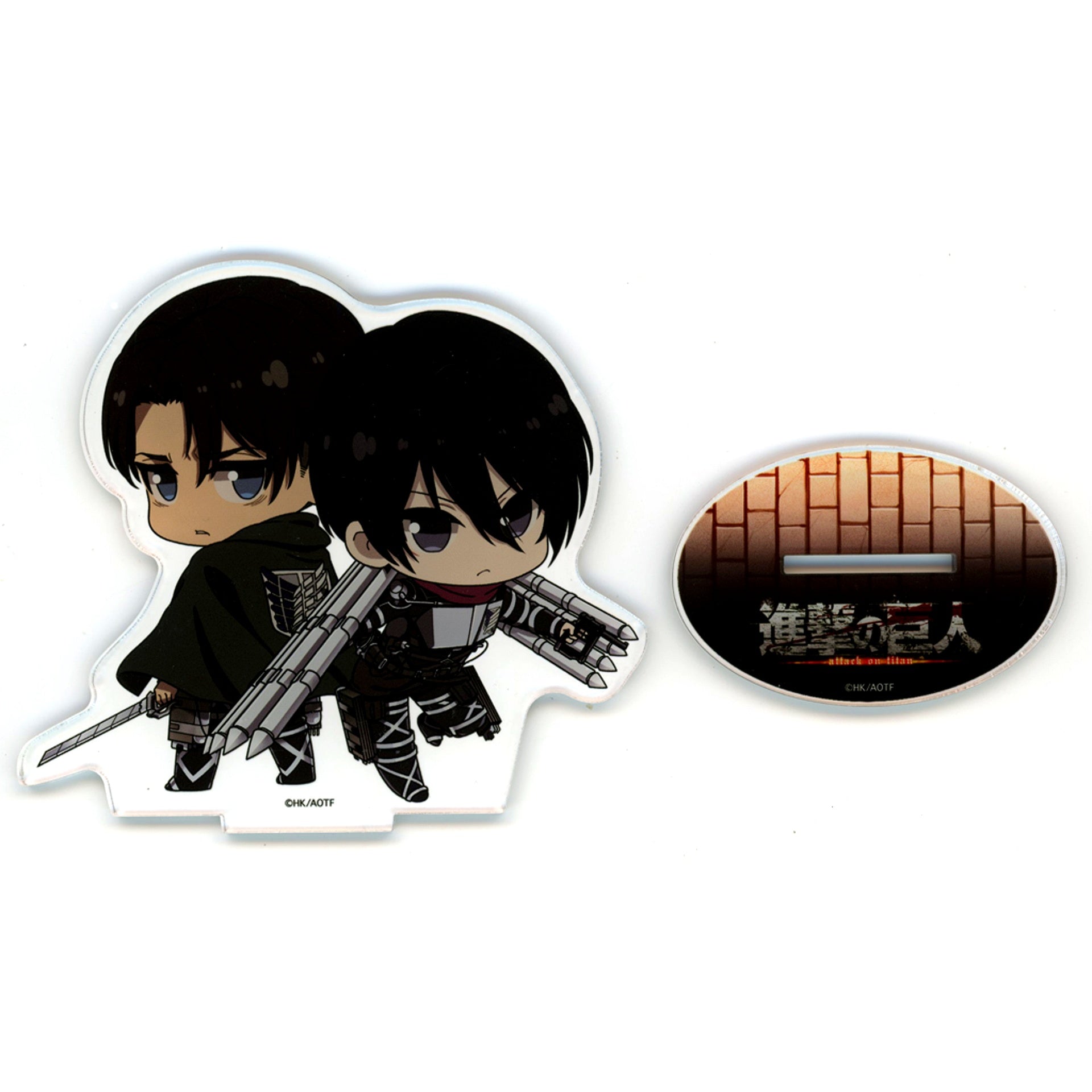 Mikasa & Levi Attack on Titan Puchikko Acrylic Figure 2 The Final Season [USED]