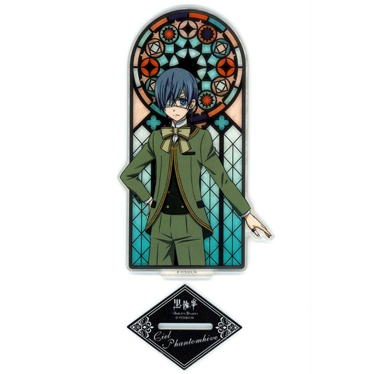 Ciel Phantomhive Jacket Flower Window Acrylic Stand Black Butler China Cafe Limited Goods [USED]