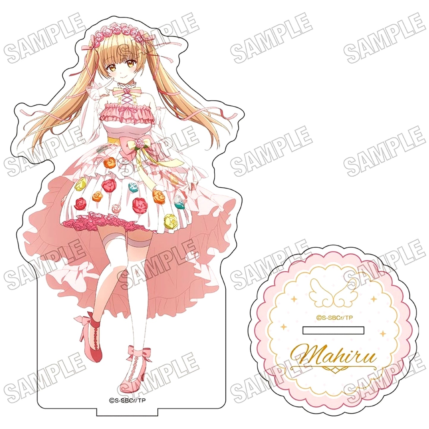 Mahiru Shiina The Angel Next Door Spoils Me Rotten No.1 Newly Drawn BIG Acrylic Stand Flower One-Piece Dress ver. [USED]