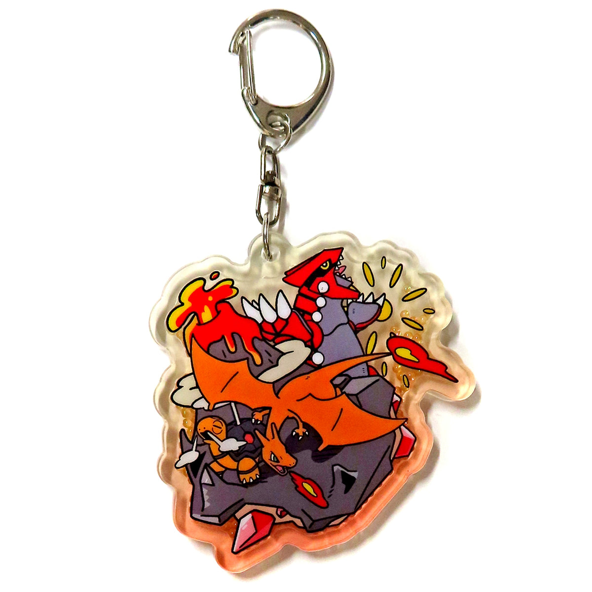 Groudon & Charizard & Torkoal Sunny Pokemon Shaka Shaka Acrylic Keychain Collection Otenki Team [USED]