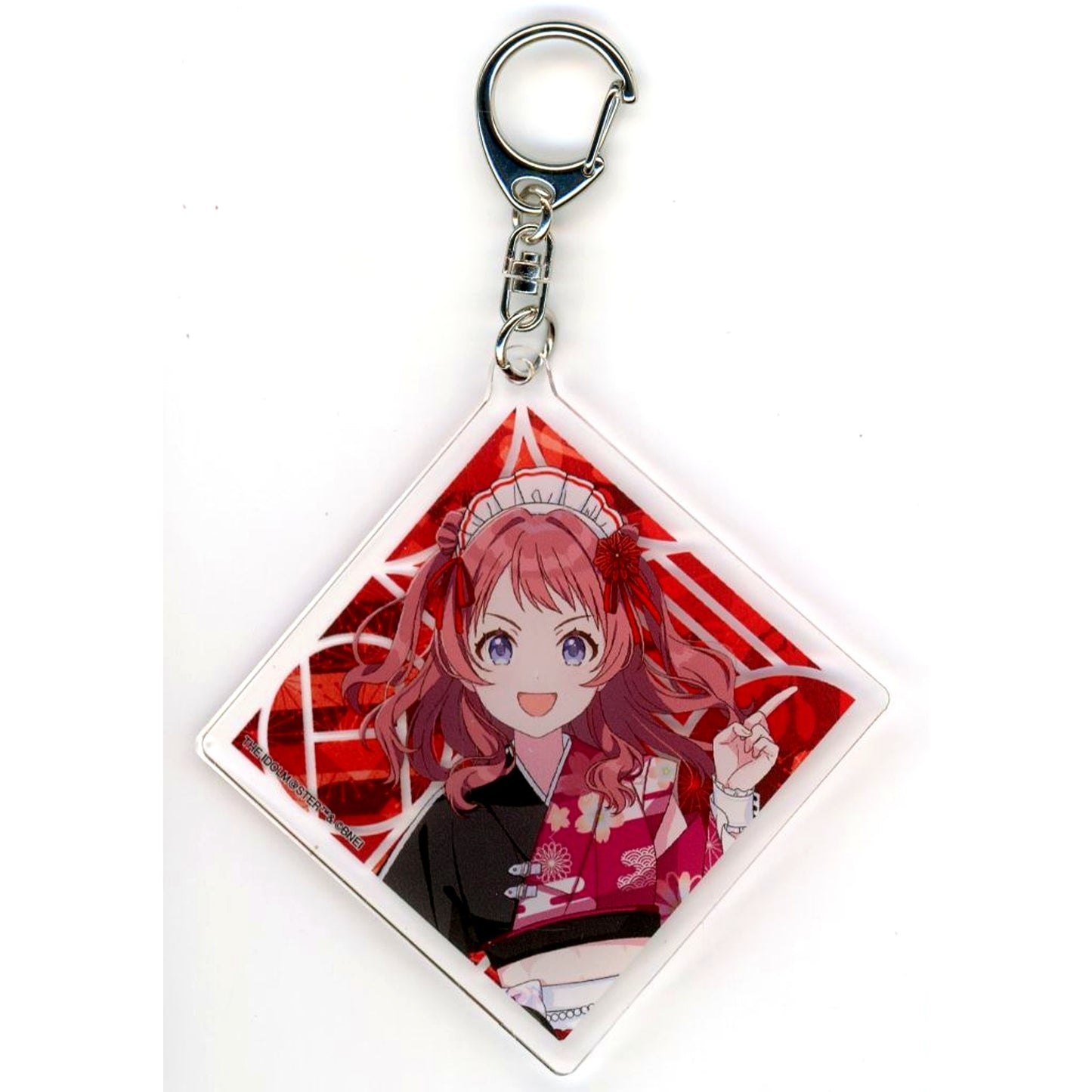 Saki Hanami Gakuen Idolmaster Acrylic Keychain 05 Kimono Maid Ver. Drawn Illustration Nippon Gourmet Kaido [USED]