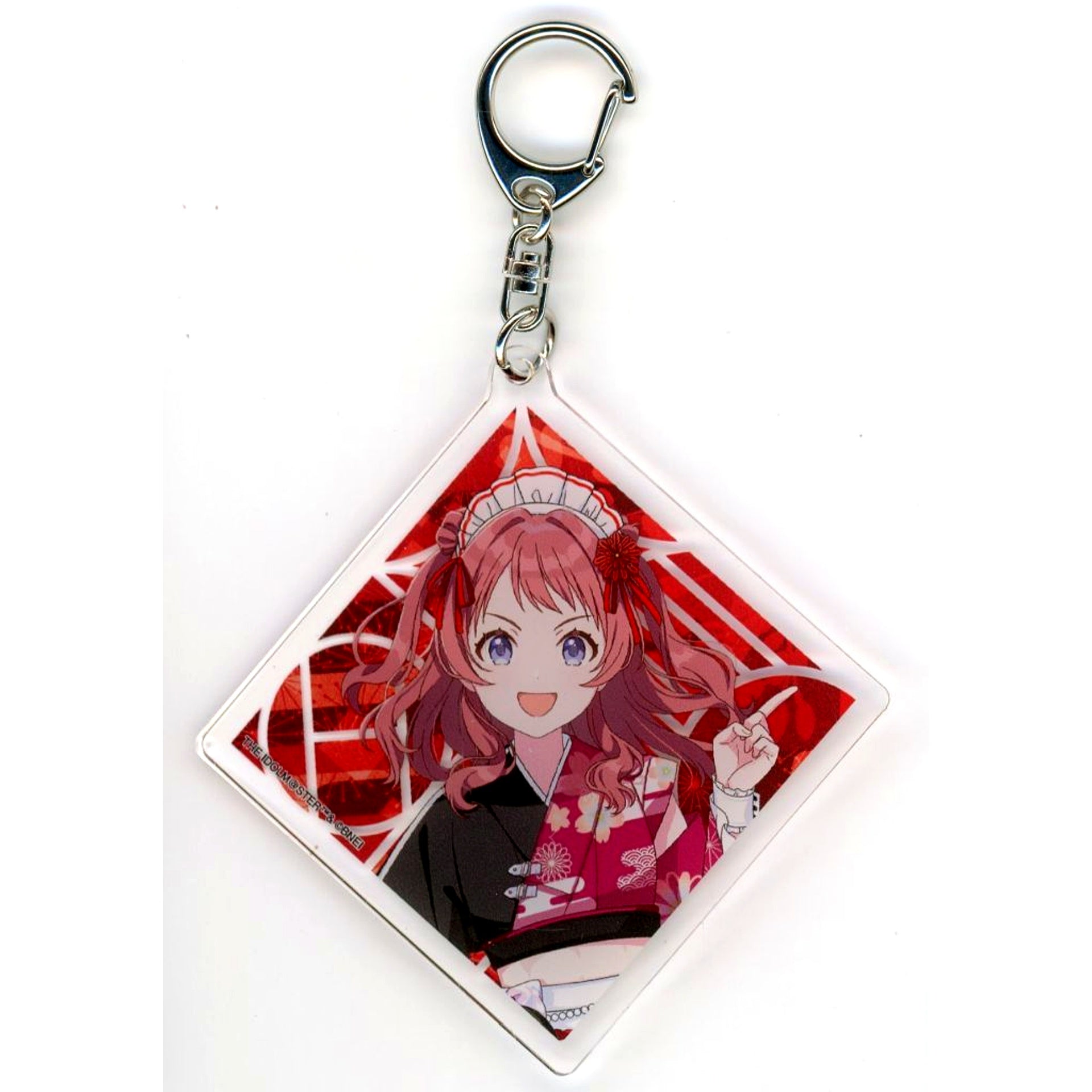Saki Hanami Gakuen Idolmaster Acrylic Keychain 05 Kimono Maid Ver. Drawn Illustration Nippon Gourmet Kaido [USED]