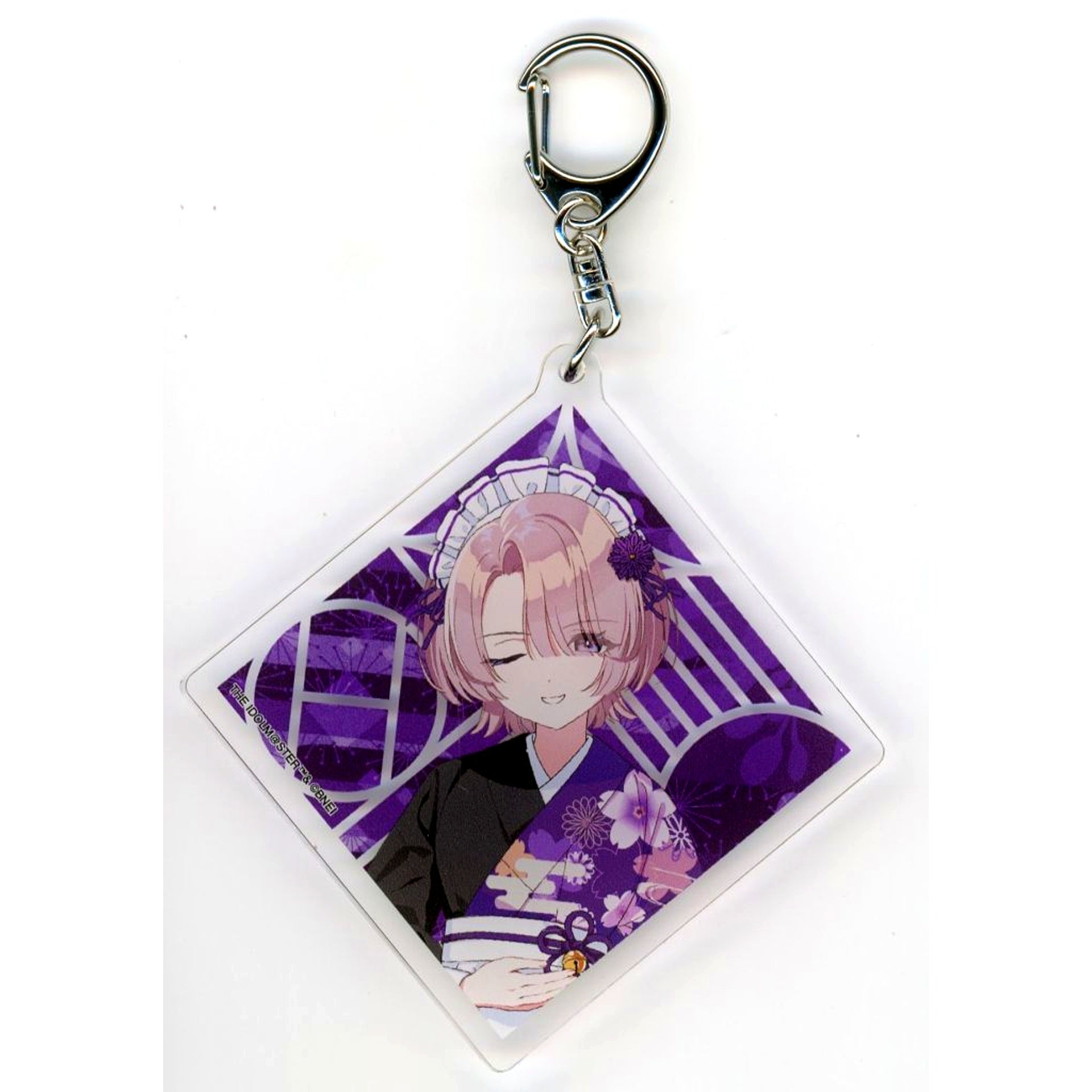 Mao Arimura Acrylic Keychain 05 Kimono Maid Ver. Drawn Illustration Gakuen Idolmaster x Nippon Gourmet Kaido [USED]