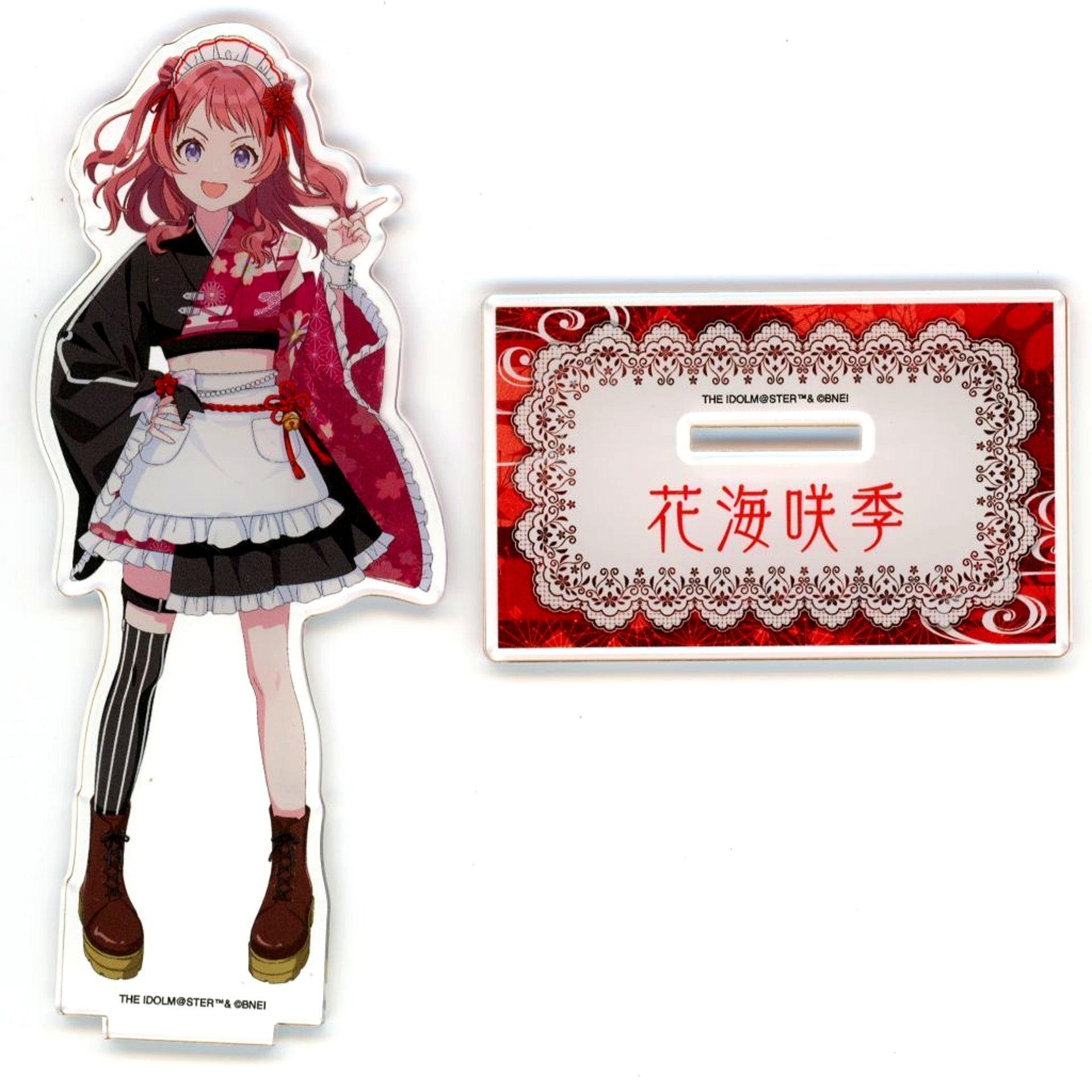 Saki Hanami Gakuen Idolmaster Drawn Illustration Acrylic Stand Kimono Maid Ver. Nippon Gourmet Kaido [USED]