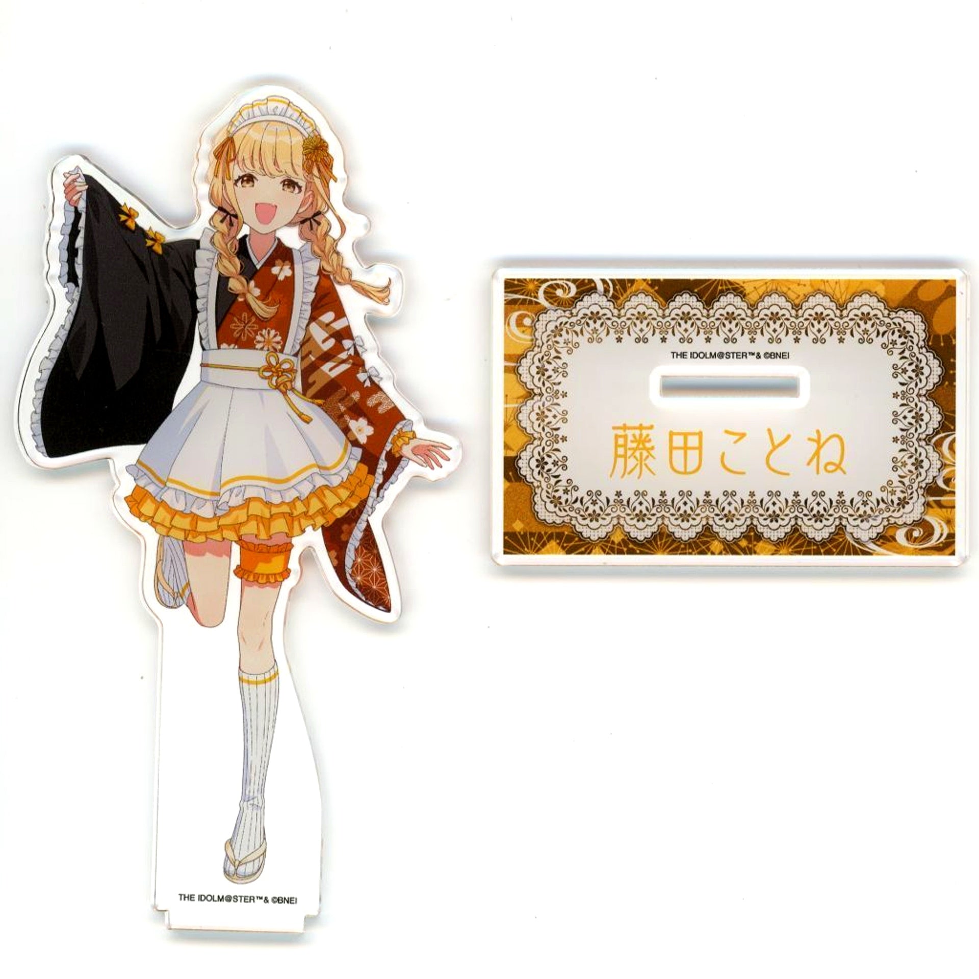 Kotone Fujita Japanese Maid Ver. Illustration Gakuen Idolmaster Acrylic Stand Nippon Gourmet Kaido [USED]