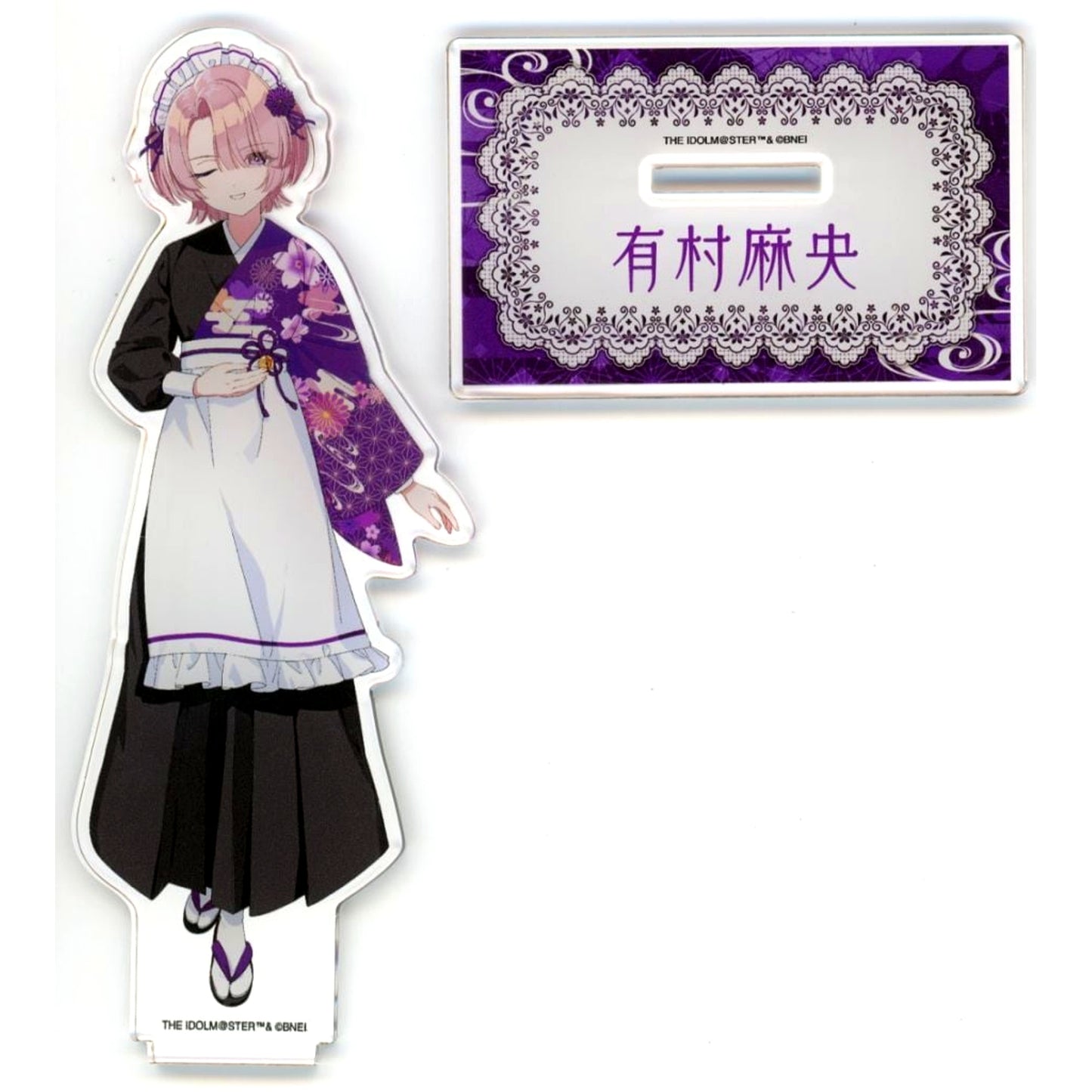 Mao Arimura Gakuen Idolmaster Drawn Illustration Acrylic Stand Kimono Maid Ver. Nippon Gourmet Kaido [USED]