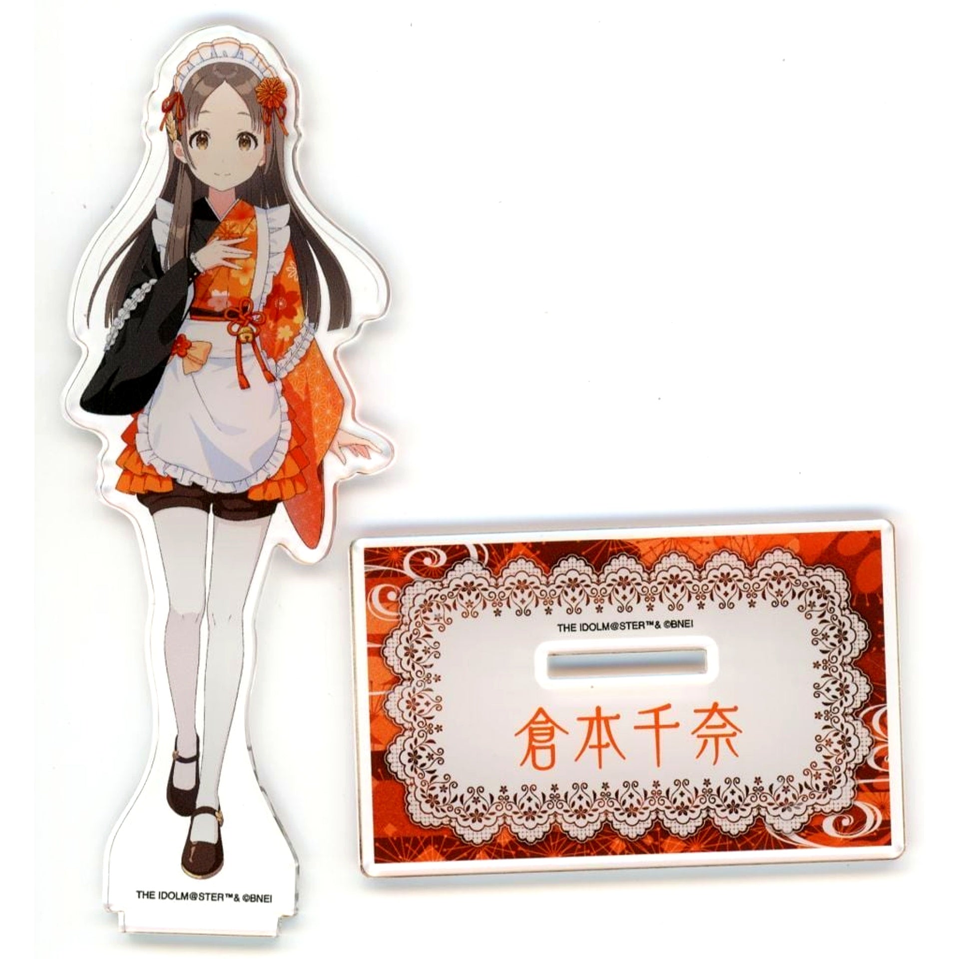 China Kuramoto Gakuen Idolmaster Acrylic Stand Japanese Style Maid Ver. Nippon Gourmet Kaido [USED]