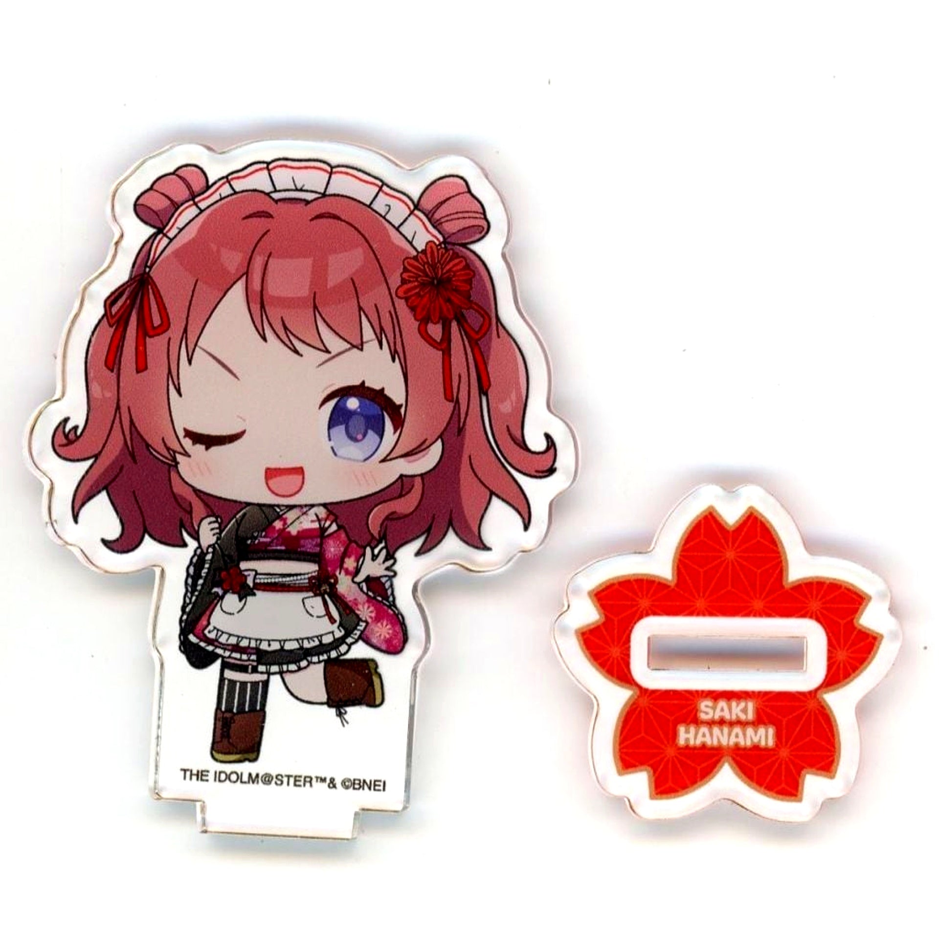 Saki Hanami Gakuen Idolmaster Acrylic Petit Stand 05 Kimono Maid Ver. Nippon Gourmet Kaido Mini Character [USED]